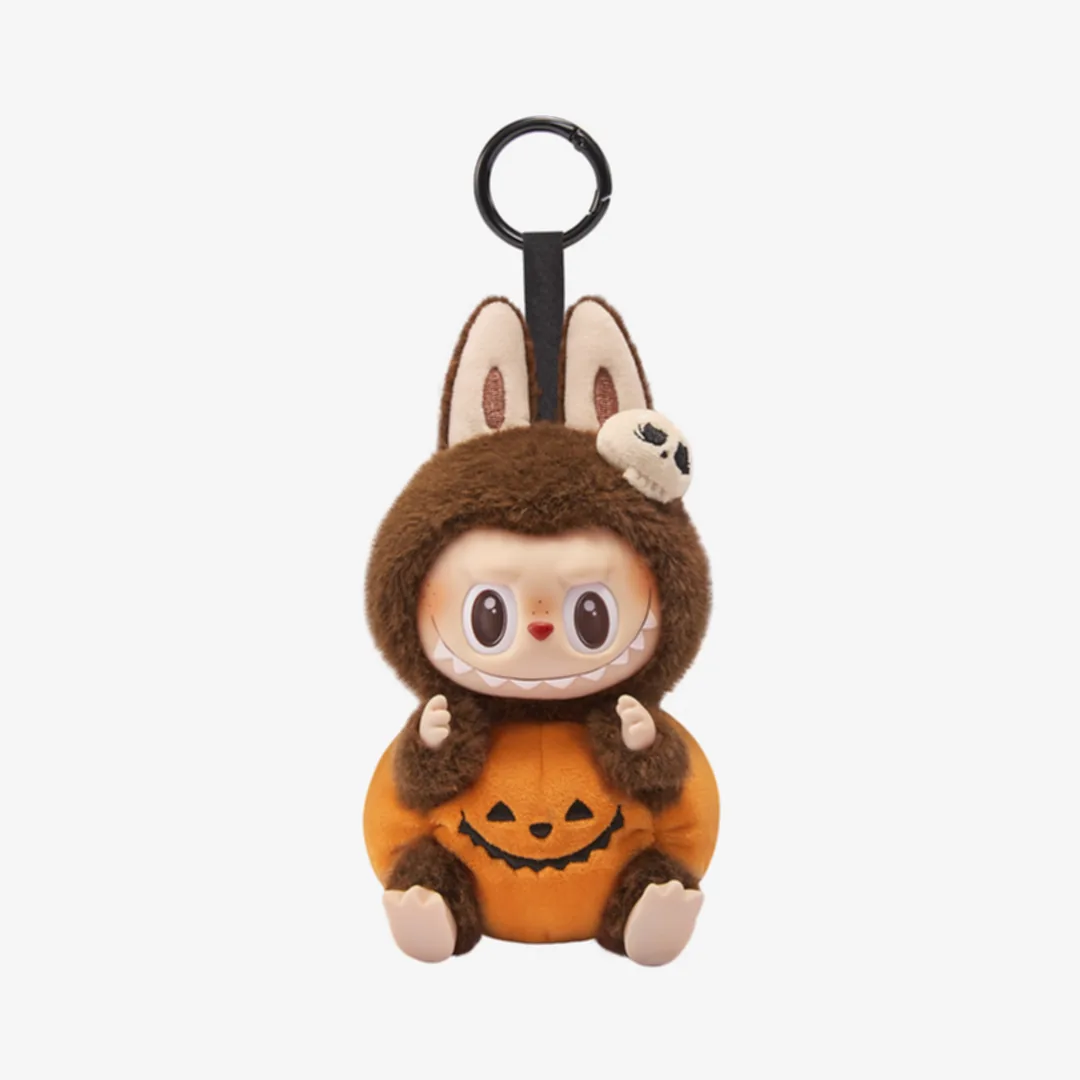 Pop Mart Labubu Happy Halloween Party Sitting Pumpkin Vinyl Plush Pendant