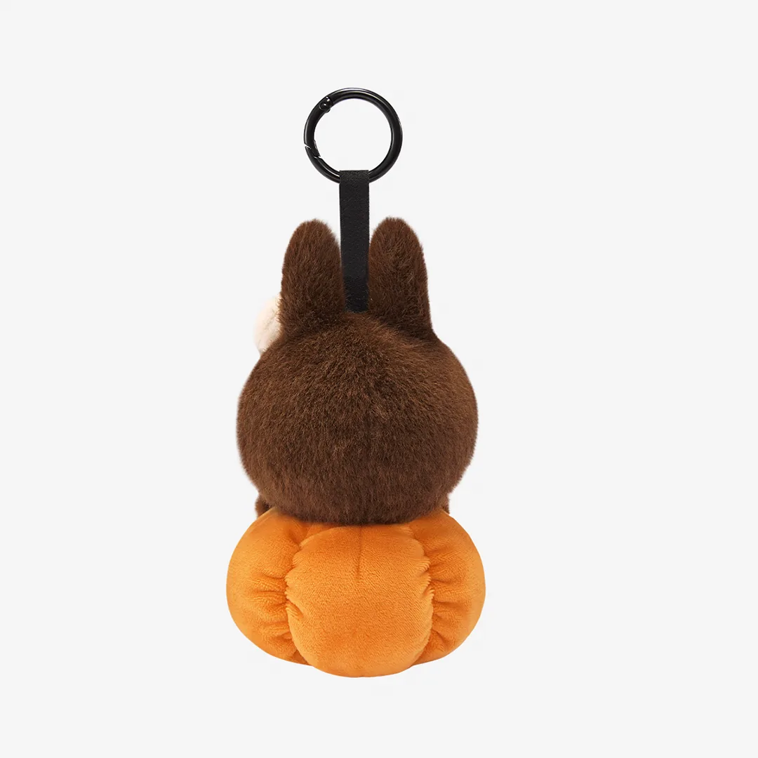 Pop Mart Labubu Happy Halloween Party Sitting Pumpkin Vinyl Plush Pendant, product back