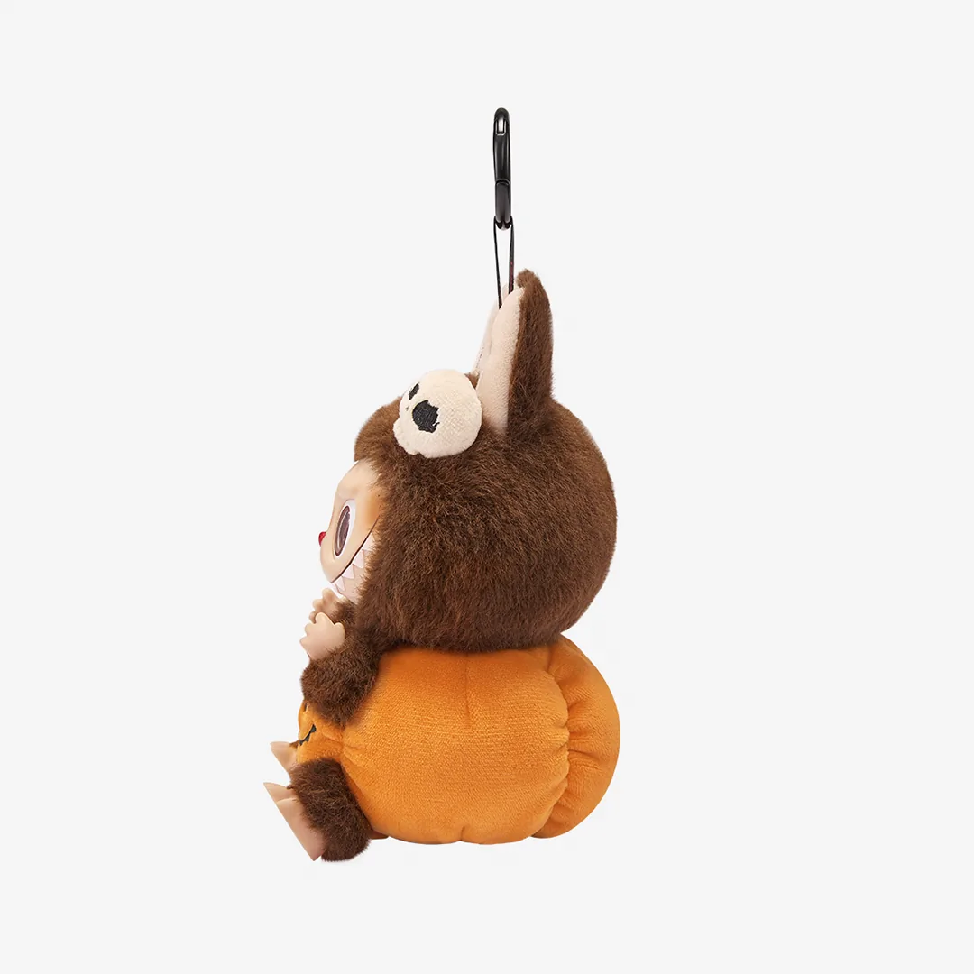 Pop Mart Labubu Happy Halloween Party Sitting Pumpkin Vinyl Plush Pendant, product side