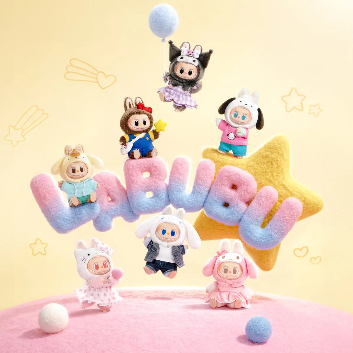 Pop Mart THE MONSTERS x Hello Kitty and Friends Series Vinyl Plush Pendant Blind Box, gallery