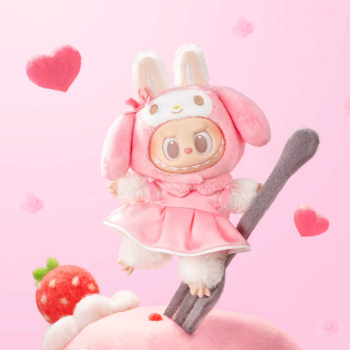 Pop Mart THE MONSTERS x Hello Kitty and Friends Series Vinyl Plush Pendant Blind Box, figure my melody