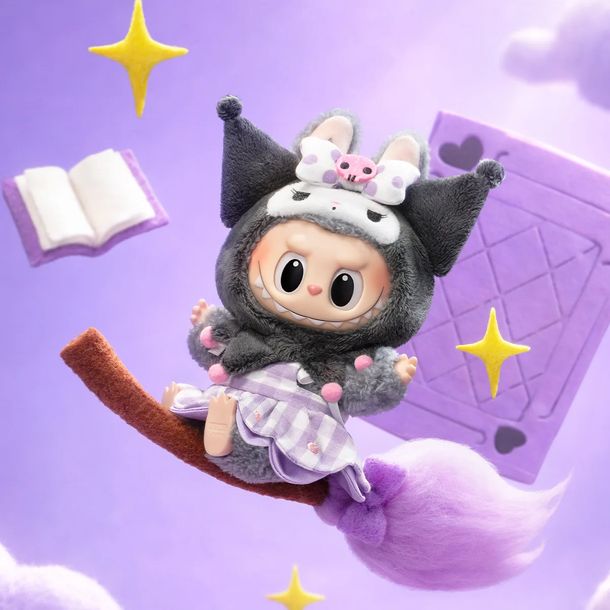 Pop Mart THE MONSTERS x Hello Kitty and Friends Series Vinyl Plush Pendant Blind Box, figure kuromi
