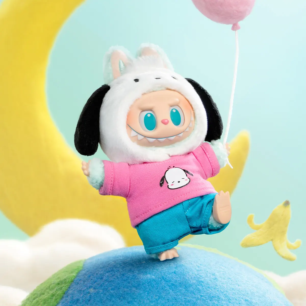 Pop Mart THE MONSTERS x Hello Kitty and Friends Series Vinyl Plush Pendant Blind Box, figure pochacco