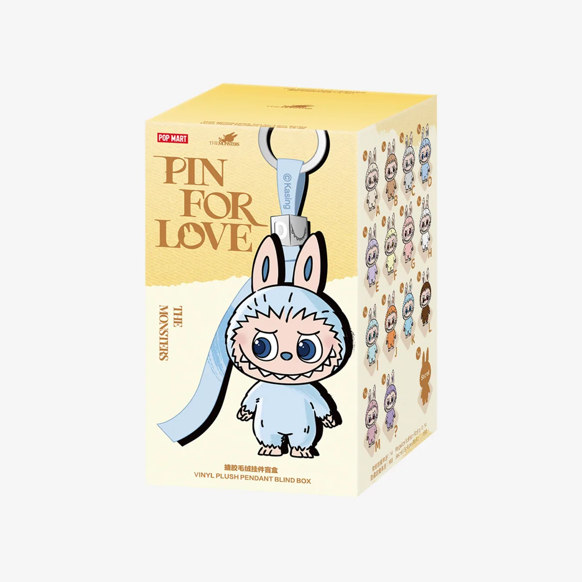 Pop Mart THE MONSTERS Pin for Love Series Vinyl Plush Pendant Blind Box (A-M), gallery