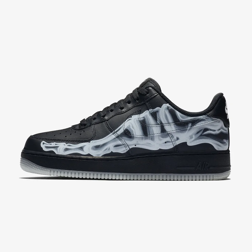 Nike Air Force 1 Low Skeleton Black, shot