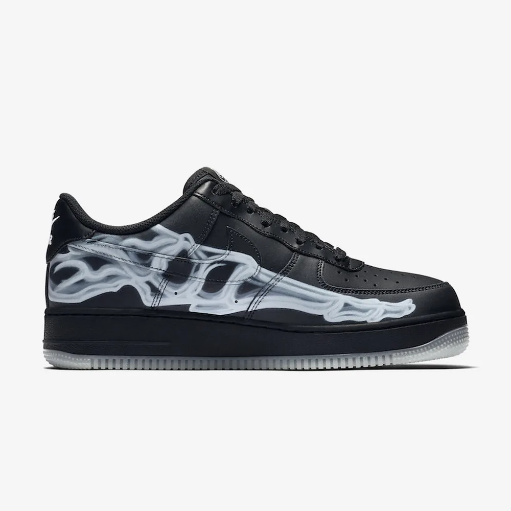 Nike Air Force 1 Low Skeleton Black, shot