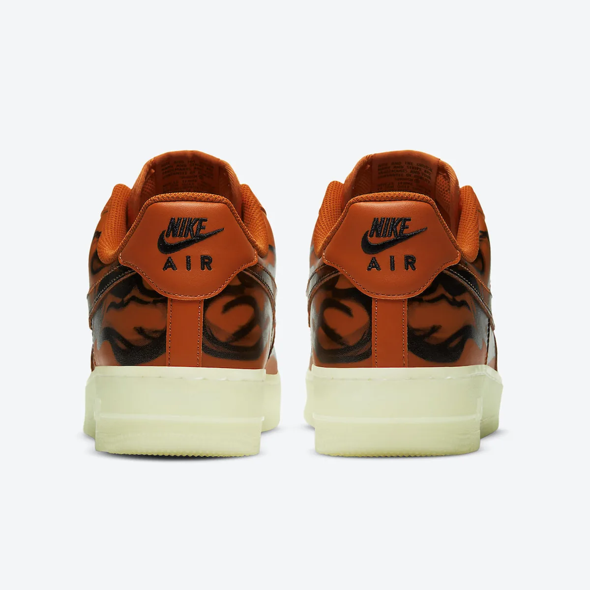 Nike Air Force 1 Low Skeleton Orange, shot