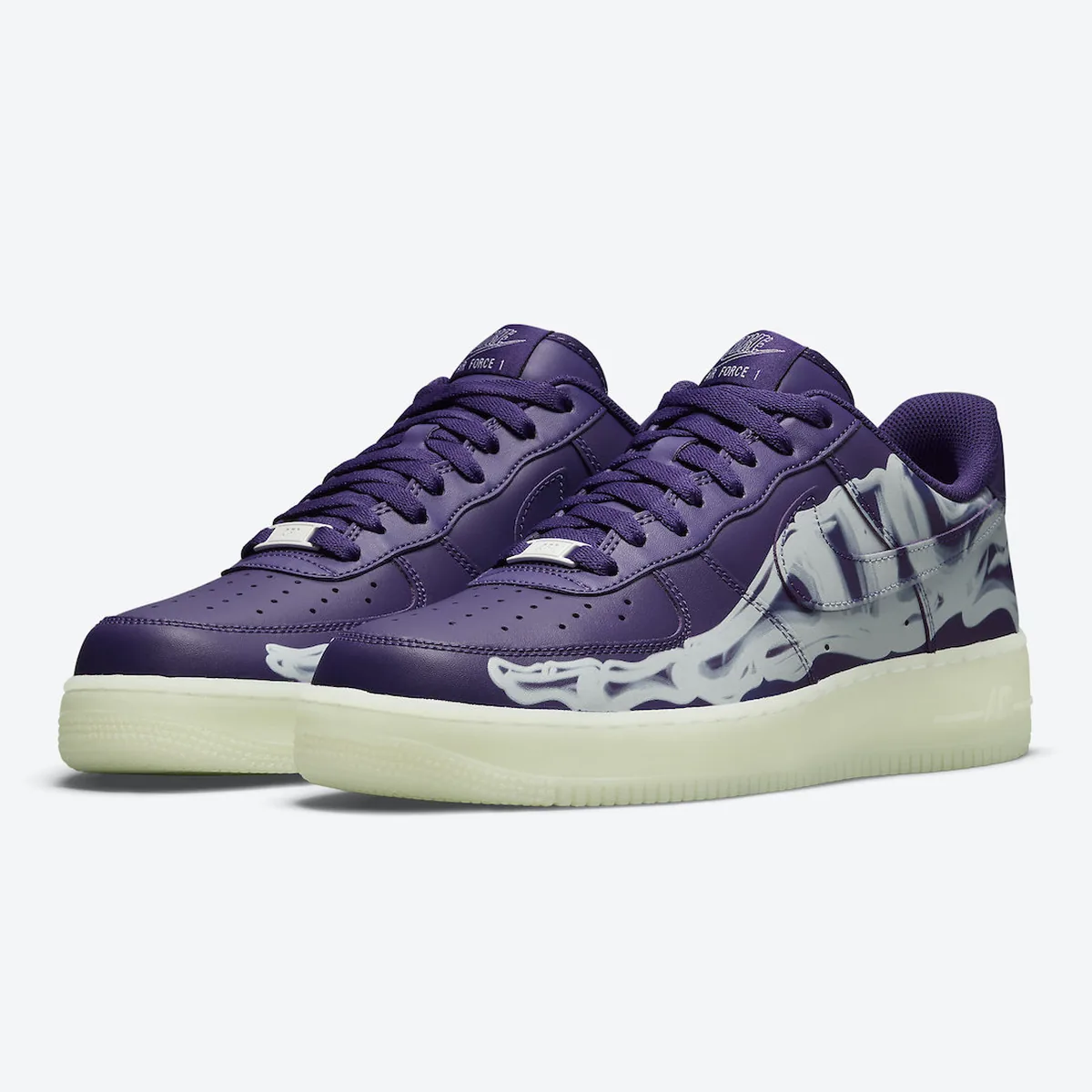 Nike Air Force 1 Low Skeleton Purple, shot