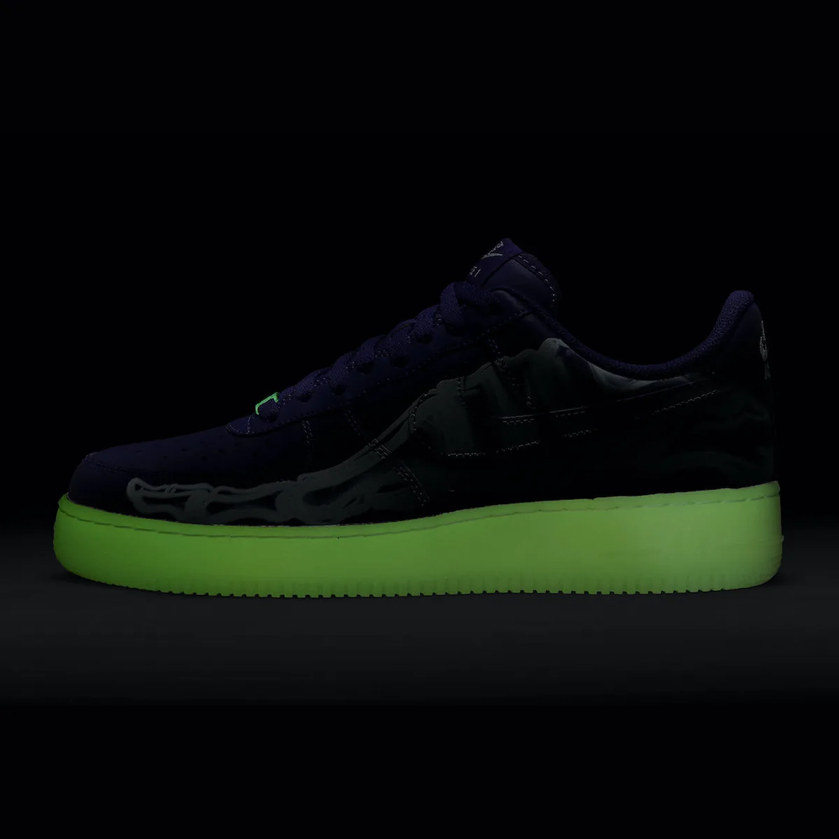 Nike Air Force 1 Low Skeleton Purple, shot