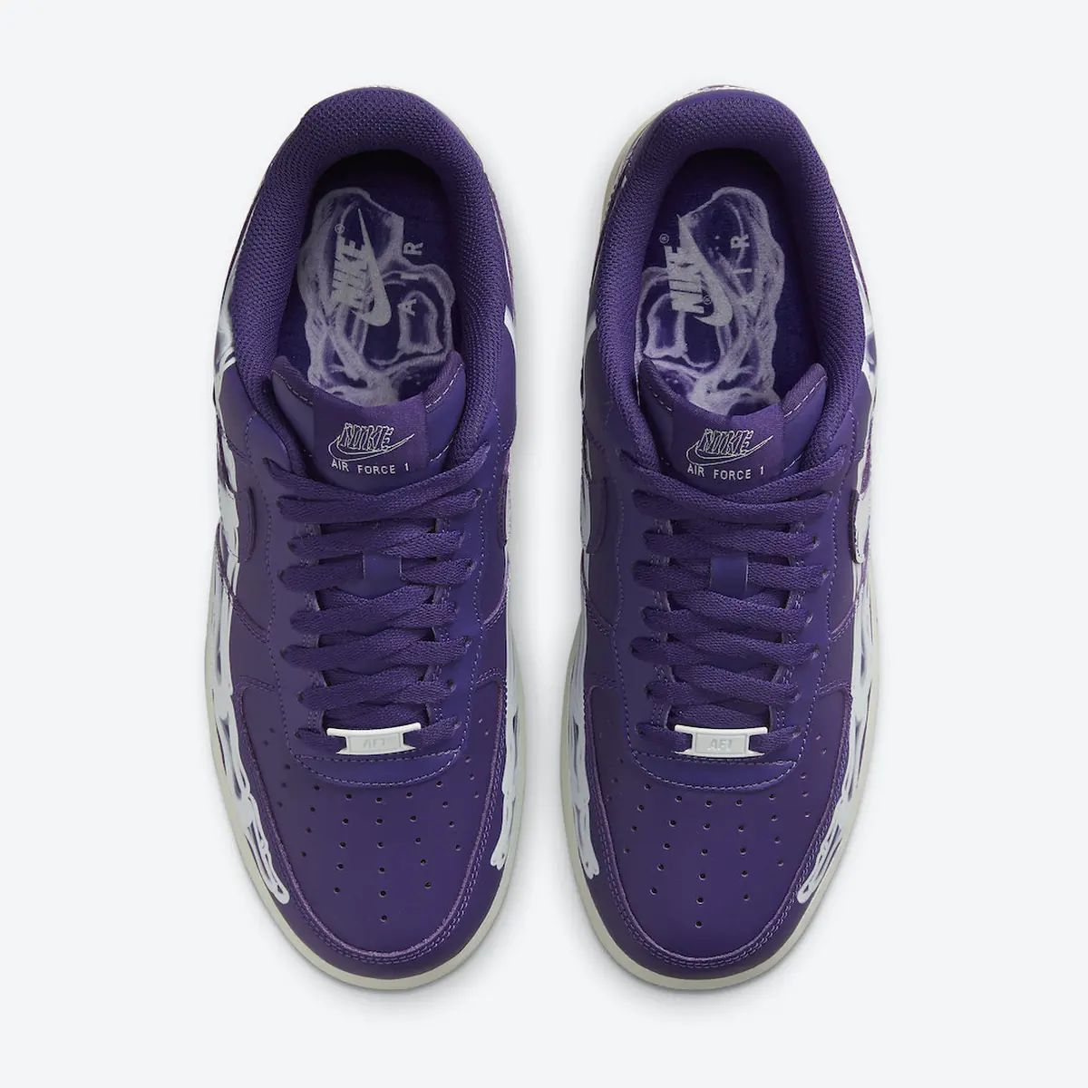 Nike Air Force 1 Low Skeleton Purple, shot