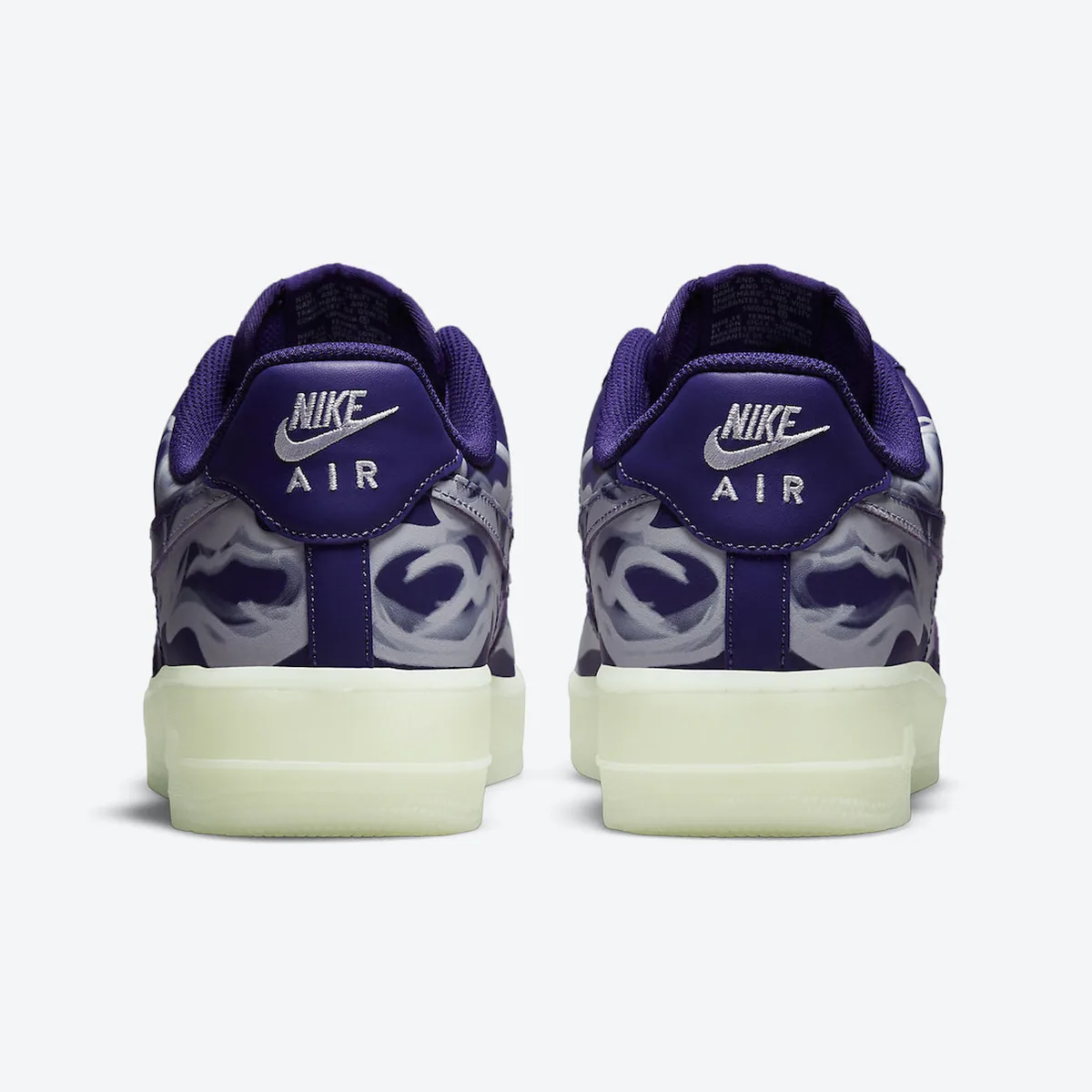Nike Air Force 1 Low Skeleton Purple, shot
