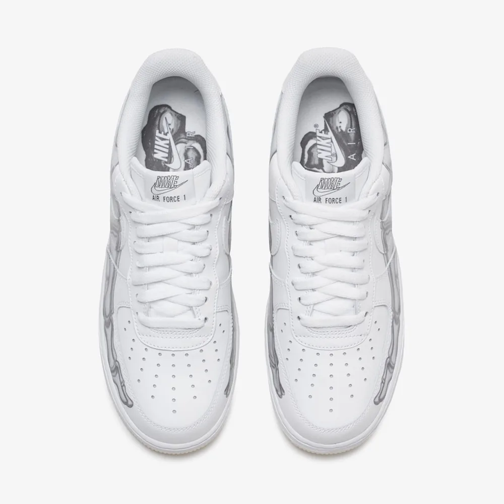 Nike Air Force 1 Low Skeleton White, shot