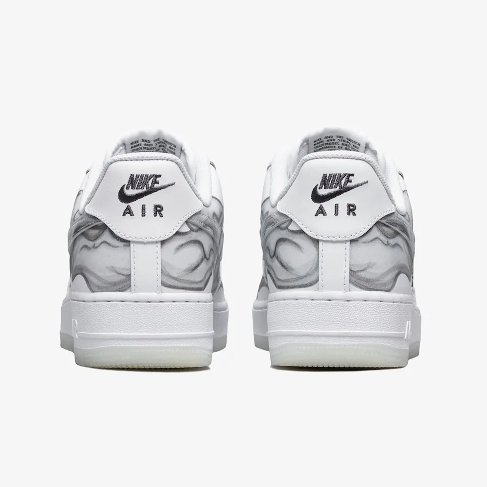 Nike Air Force 1 Low Skeleton White, shot